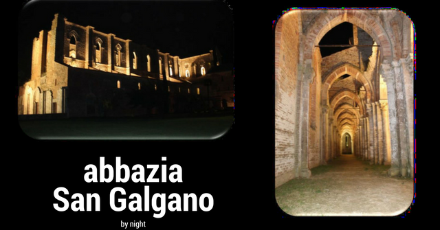 abbazia San Galgano by night