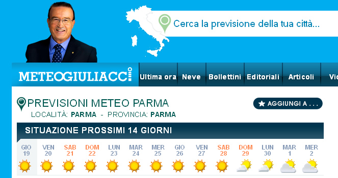 meteo_giuliacci_parma_ultimo_weekend