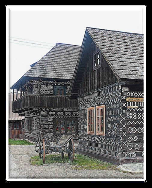 Slovacchia Cicmany case legno
