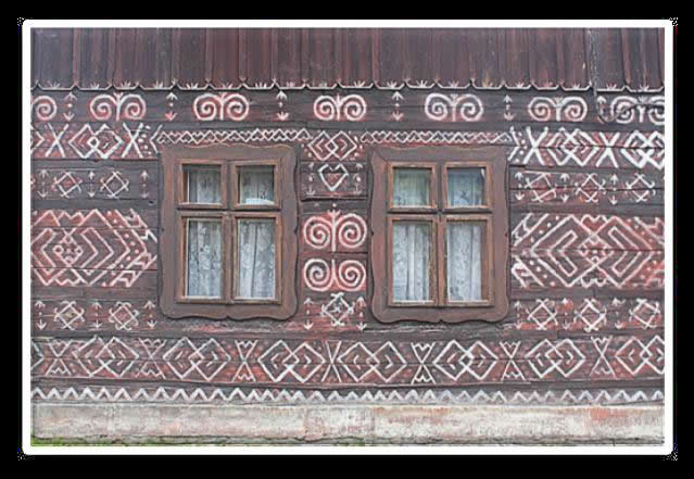 Slovacchia Cicmany case legno particolare