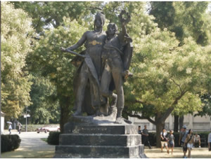 repubblica ceca Vysehad parco le statue Myslbek
