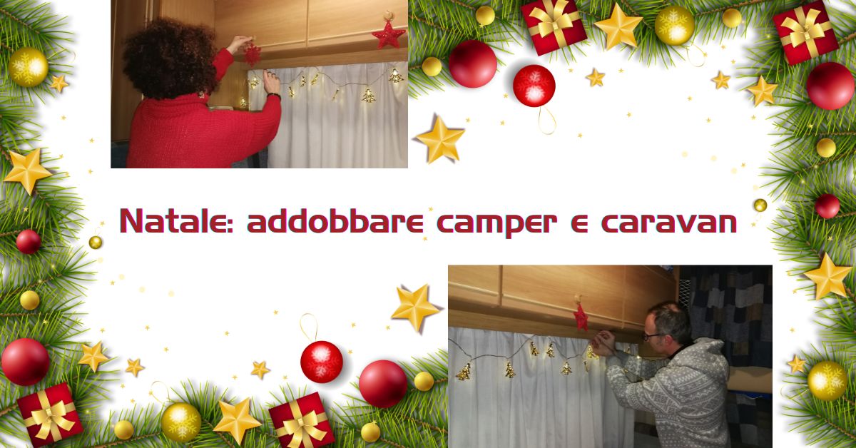 natale addobbare camper caravan