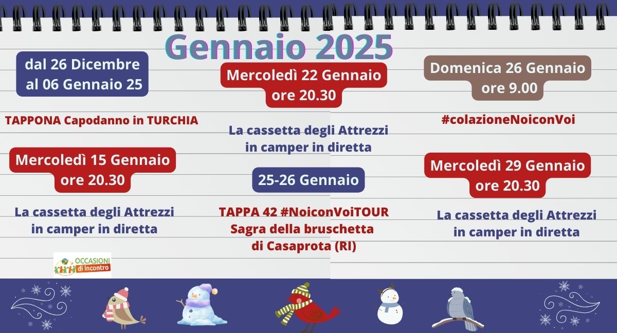 calendario gennaio2025