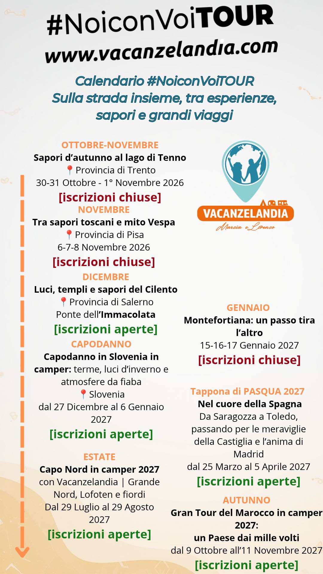 calendario noiconvoitour primavera estate2026 rev10