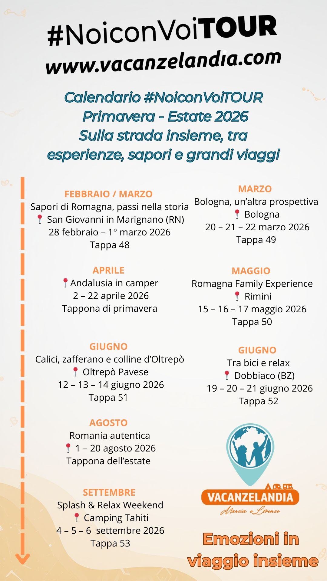 calendario noiconvoitour primavera estate2026