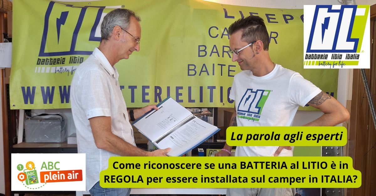 Certificazioni batterie litio italia camper 