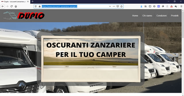 duplo nuovo sito web oscuranti zanzariera camper