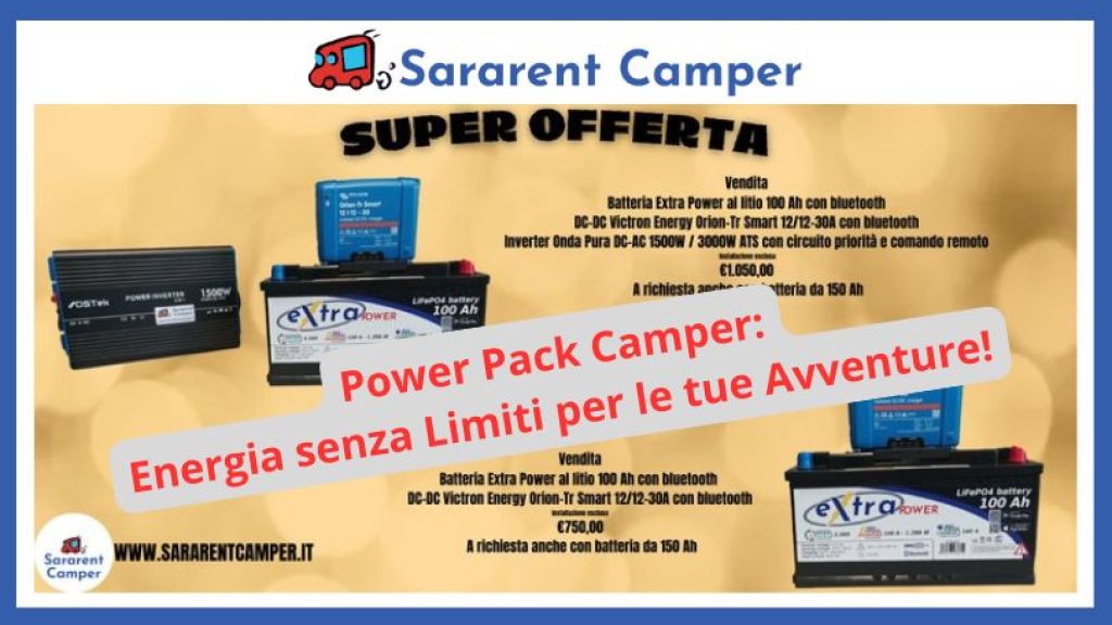 sararent offerta batterie litio camp